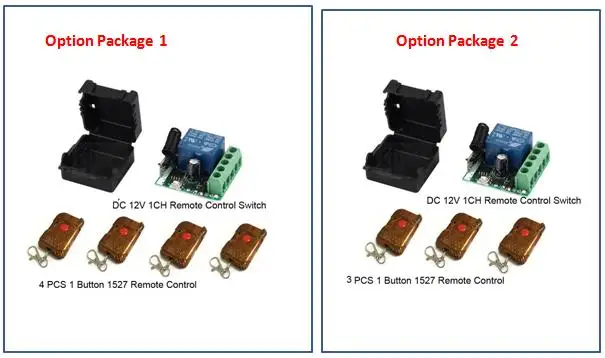 433 МГц универсальный беспроводной пульт дистанционного управления РЧ реле 12 В 1CH модуль приемника РЧ переключатель и 1 Кнопка пульты для ворот гаража