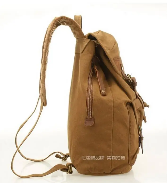 الرجال خمر قماش الظهر أحزمة جلدية على ظهره ، حقائب السفر للرجال الظهر حقيبة مدرسية mochila الغمد الرجال خمر قماش الظهر أحزمة جلدية على ظهره ، حقائب السفر للرجال الظهر حقيبة مدرسية mochila الغمد