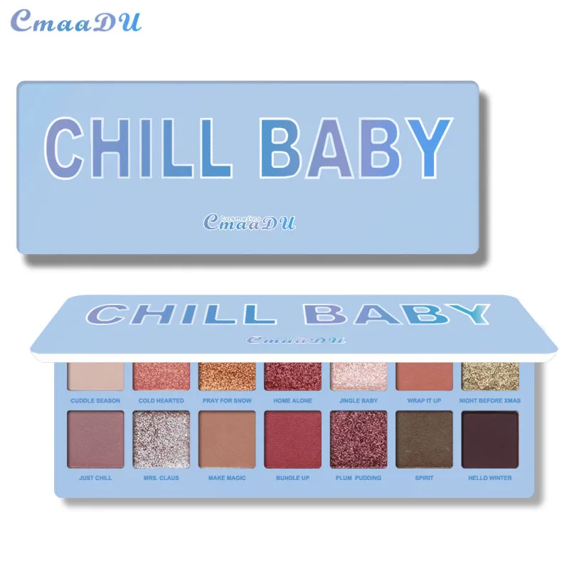 

pressed glitter eyeshadow pallete matte eye shadow box colorful korean make up palette pigment shimmer eyeshadows peach nude