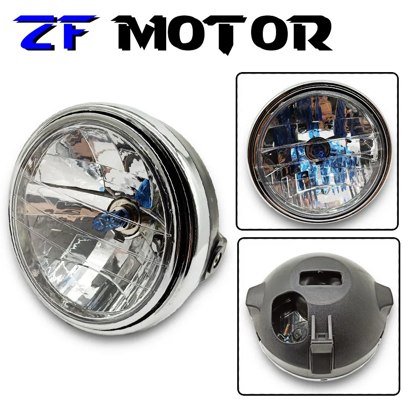 

Motorcycle Round Chrome Halogen Headlight Lamp For Honda CB 400 CB400 VTEC CB400Superfou Hornet CB600 CB500 CB1300 cb250 cb900