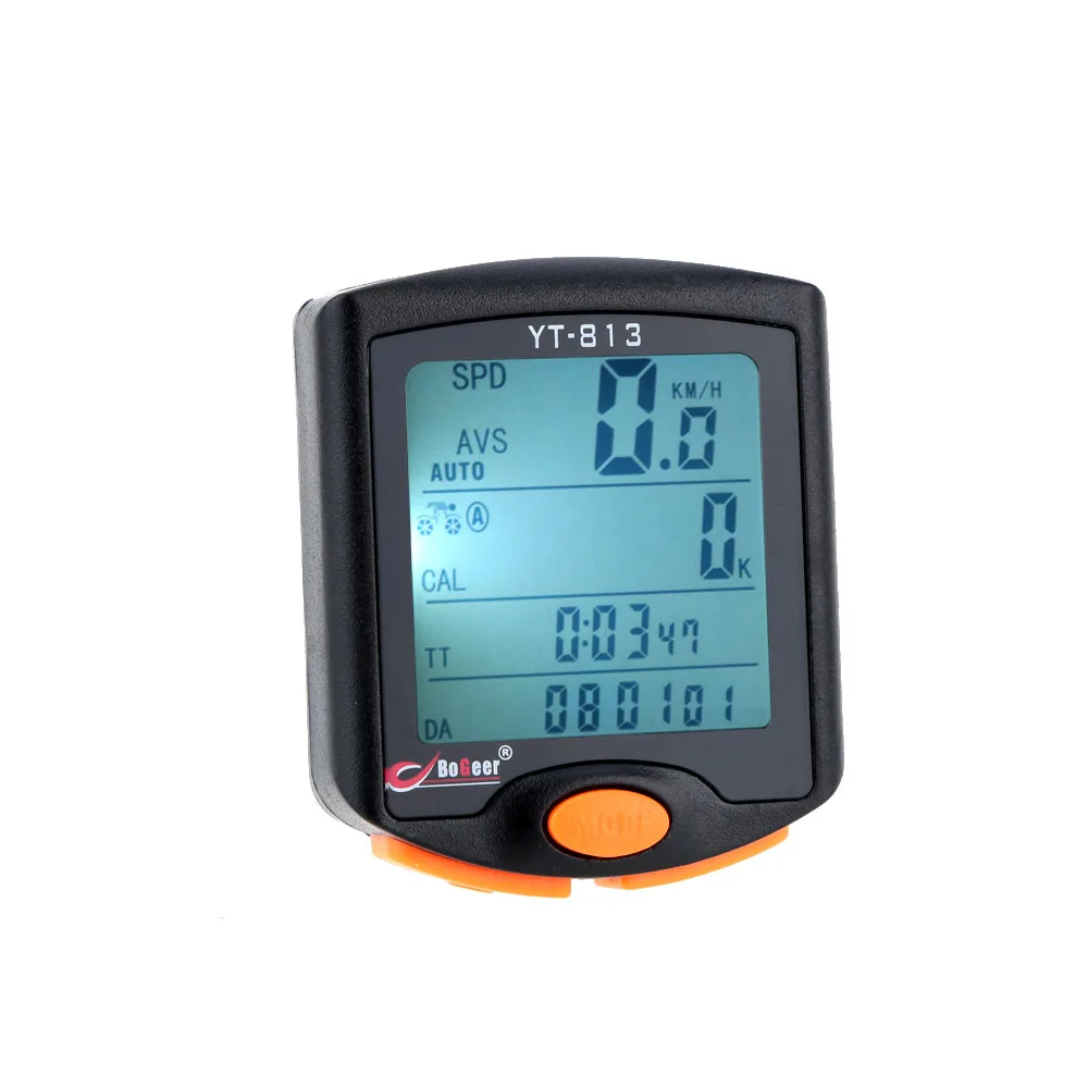 Wireless Bike Bicycle Digital Computer Odometer Speedometer Stopwatch Thermometer Backlight