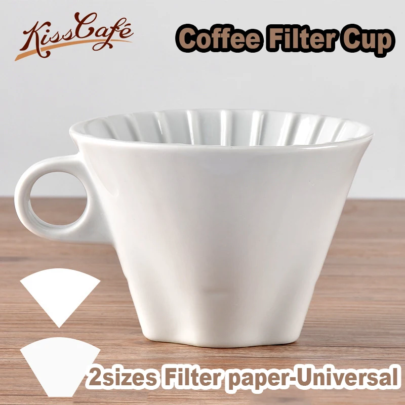 

Ceramic Coffee Cup Espresso Coffee Cup Origami Filter Cups V60 Funnel Drip Hand Cup Filters Coffee Accessories For Competition
