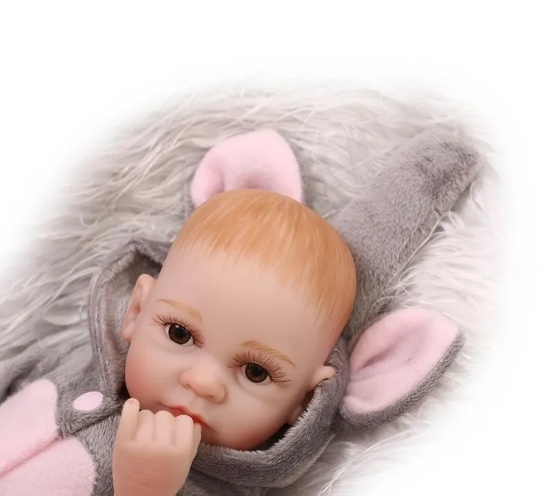10 Inch Mini Silicone Reborn Baby Girls Doll Sleeping Realistic Newborn Dolls Baby Soft Toys Gift For Little Mommy Mini Doll (3)