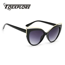 TOEXPLORE ore, кошачий глаз, солнцезащитные очки для мужчин и женщин, брендовые дизайнерские очки, металлическая оправа, зеркальные очки, Винтажные Солнцезащитные очки, новая мода, UV400
