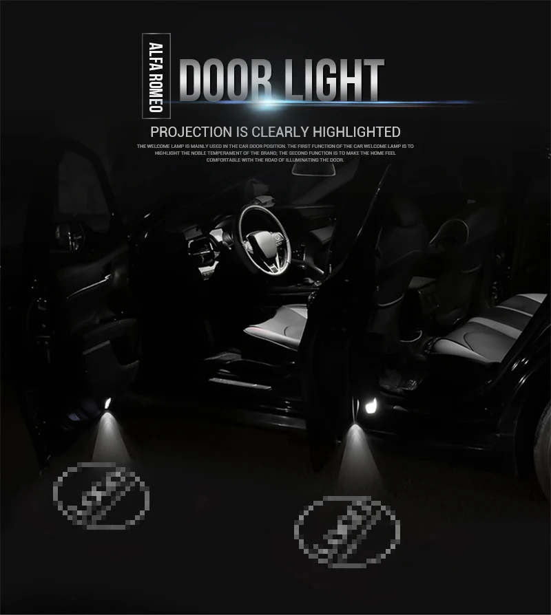 QCDIN 2 шт. для гольфа светодиодный автомобиль Добро пожаловать Свет двери логотип лампочка освещения подножки теневой проектор свет для