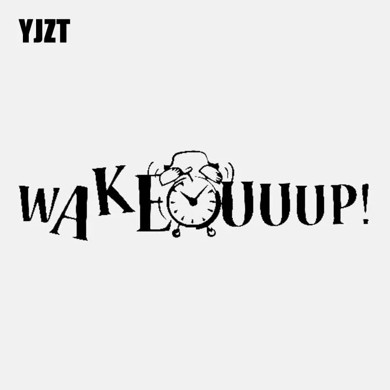 YJZT 14 9 см * 4 WAKE UP будильник автомобильный Стикеры виниловые наклейки в виде
