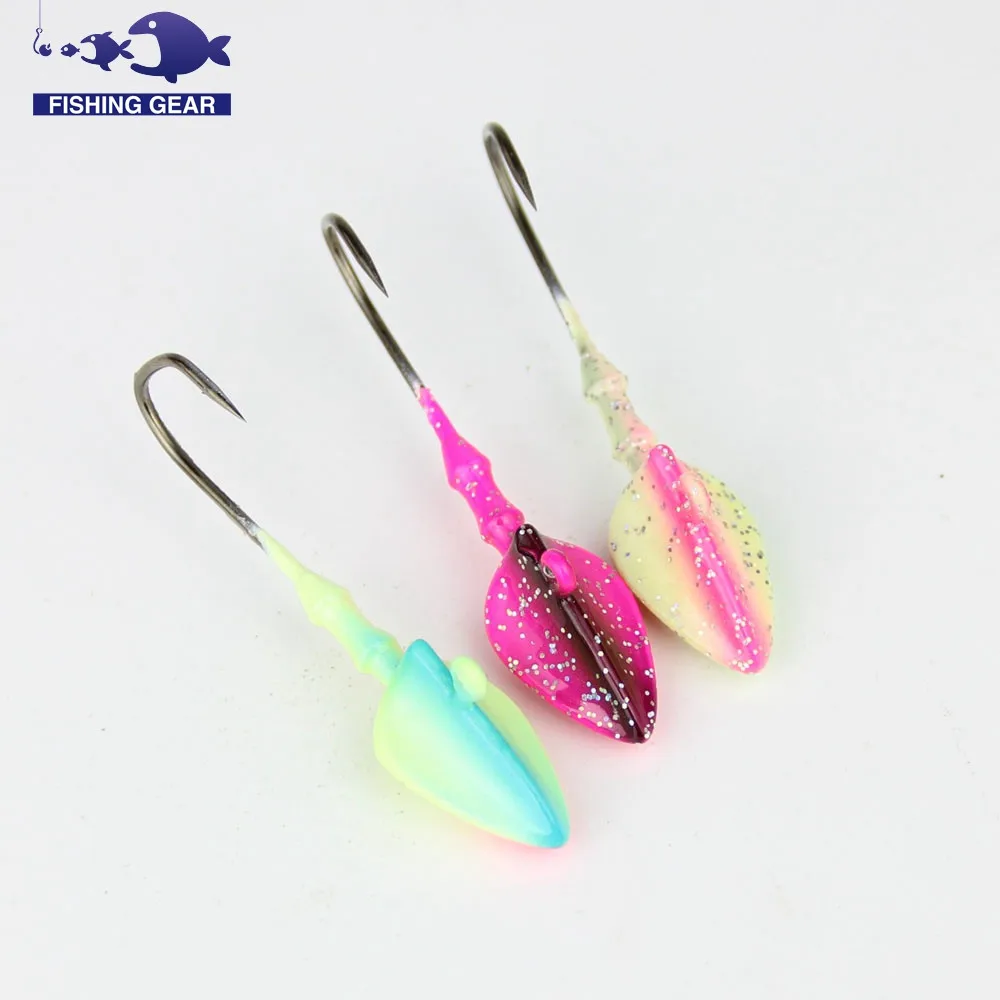 14g fishing lead jig head hook 3pcs sea bass ice carp fishing hooks lead head triangle jig head bait fishing leurre peche pesca  (2)