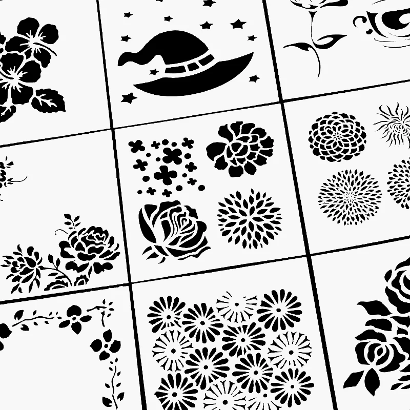 

AZSG Beautiful Flowers Layering Stencils for DIY Scraobooking/photo Album Decorative Embossig DIY Paper Cards Crafts