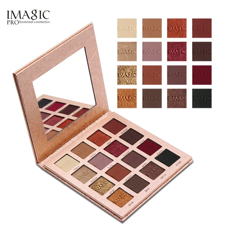 

IMAGIC 16color Glitter Eyeshadow Palette Pressed Shimmer Eye Shadow Eyes Make Up Cosmetics Long Lasting Matte Palette Eyeshadow