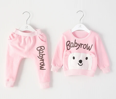 Anlencool/ г. Ограниченная серия, жилет в стиле панк roupas infantil Meninas Bear, одежда для малышей хлопковый стрейчевый костюм осенний комплект, брендовая одежда - Цвет: pink