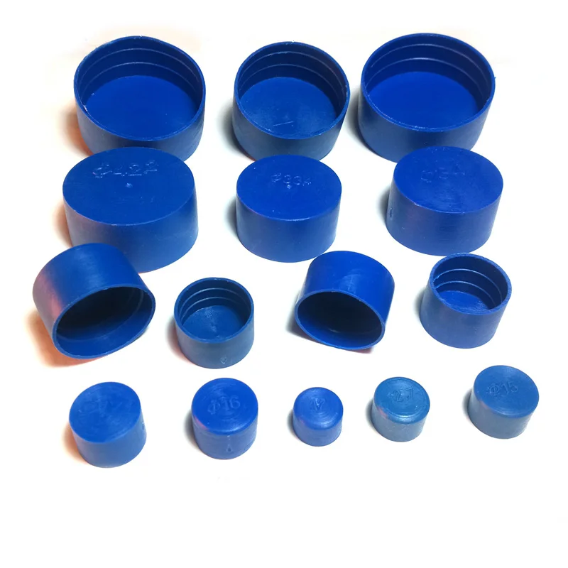 

6.3-355.6mm tube insert end blue PE plastic pipe outer cover flange cap thread protector Protective Caps for flange joint