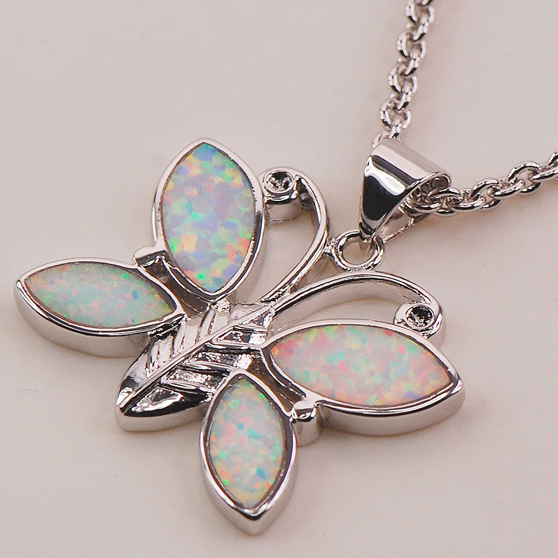 

White Fire Opal 925 Sterling Silver Fashion Jewelry Pendant P109