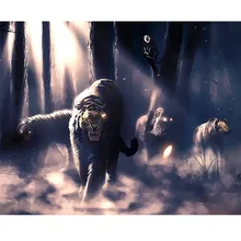 Безрамные животные DIY картины маслом по номерам на холсте настенные картины искусство для гостиной украшение дома подарок 806