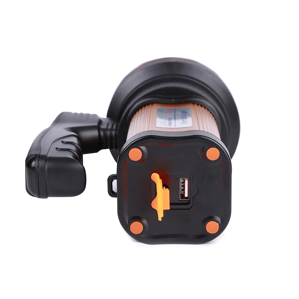 Hunting Friends Super Bright Handheld Portable Spotlight USB Rechargeable Flashlight 2 Modes Powerful Seacrchlight for Outdoor