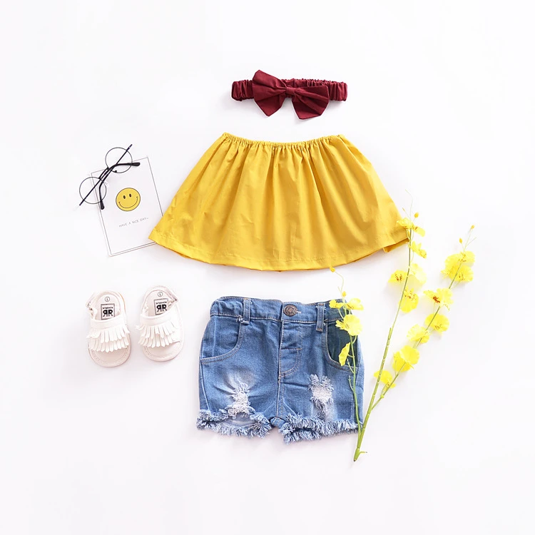 Fashion Summer Baby Clothing Newborn Baby Girl Off shoulder Crop Tube Tops T-shirt Tops Fashion Princess Kids Sunsuit Clothes (10)