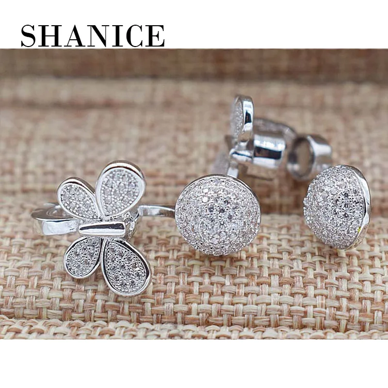 

SHANICE Locket DIY Luxury Pearls Necklace Making Findings Paved Zircon Bail Connectors Handmade Charms Pendant:DIY for bracelet