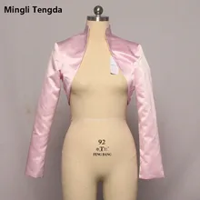 Mingli Tengda пятно Розовый Свадебный Топ Болеро Обертывания Свадебная куртка накидка Свадебная с длинным рукавом красный Свадебный Болеро Пальто Bolerko Damskie