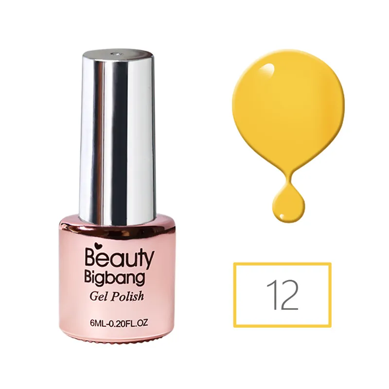 BeautyBigBang, 6 мл, чистый цвет, Гель-лак для ногтей, УФ светодиодный, лампа, гель-лаки для дизайна ногтей, маникюрный Топ, впитывающий Гель-лак для ногтей - Цвет: 012