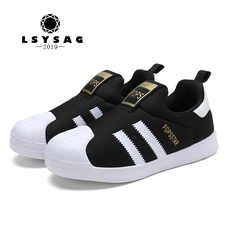 

Lsysag Kids Shoes Casual Footwear Children's Flattie Sneakers Small Foot Chaussure Enfant Star Styles Shell Head Flat A Pedal