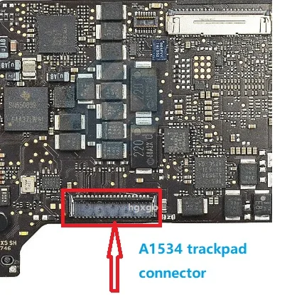 2 100 шт./лот для MacBook pro 12 &quotA1534 820 00244 00045 J4801 трекпад TPAD IPD ZIF FPC разъем с зажимом на
