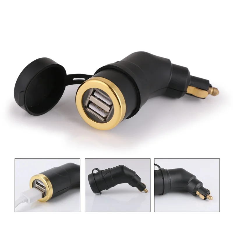 

Dual USB Motorcycle Car Charger 3.3A Car Cigarette Lighter Universal USB Motorcross-Charger Display For iphone6 7 Sumsung Huawei