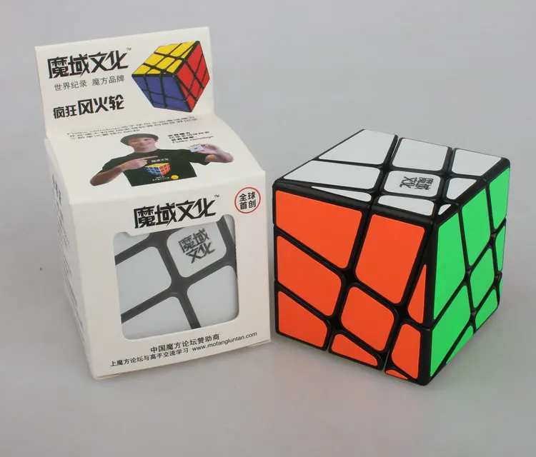Высокое качество YongJun Moyu Crazy Fenghuo Fisher Cube 3x3x3 волшебный куб головоломка на скорость часы-кольцо с крышкой игрушки Специальные игрушки - Цвет: Черный