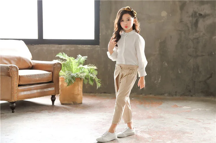 High Quality Girls Blouses Autumn Spring Kids Girls Tops School Blouses Cotton Girls Clothes shirts for kids girls