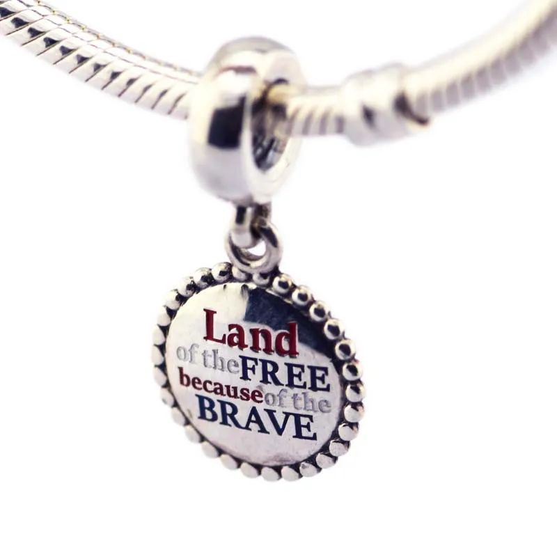 

Beads FOR Jewelry Making DIY Sterling-Silver-Jewelry Land Of The Free Dangle Charm Bead Charms Silver 925 Berloque Perles Charm