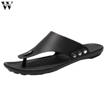 Мужская обувь; летние пляжные шлепанцы в римском стиле; удобные шлепанцы с Т-образным ремешком и открытым носком; забавные повседневные мужские шлепанцы