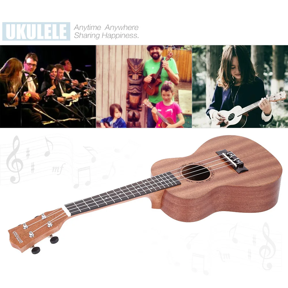 Ammoon концертная Гавайская гитара 2" Sapele Ukulele 4 струны мини гитара палисандр гриф музыкальный инструмент Рождественский подарок