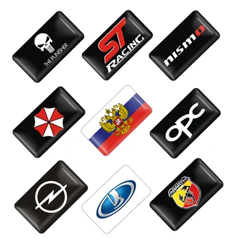 

4pcs/set New Car styling small Decorative Badge Hub caps Steering wheel for opel opc renault lada Fiat Honda Car Emblem Sticker