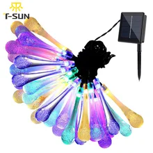 T-SUNRISE 30 светодиодный водонепроницаемый Солнечный Сказочный светильник s Солнечная гирлянда наружный струнный светильник s солнечный светильник для сада рождественской вечеринки