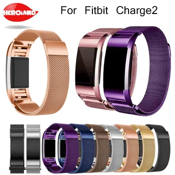 

Hot Stainless Steel Milanese Bands for Fitbit Charge 2 Magnetic Replacement Wristband Strap for fitbit Charge2 Watch Accessories