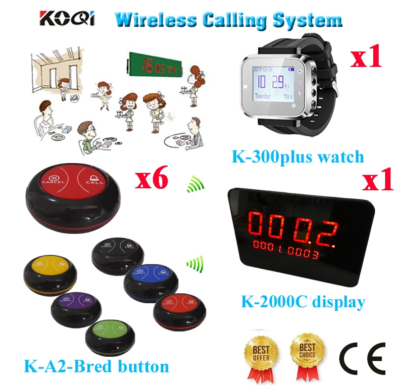 Wireless Table Paging System 433.92mhz Restaurant Call