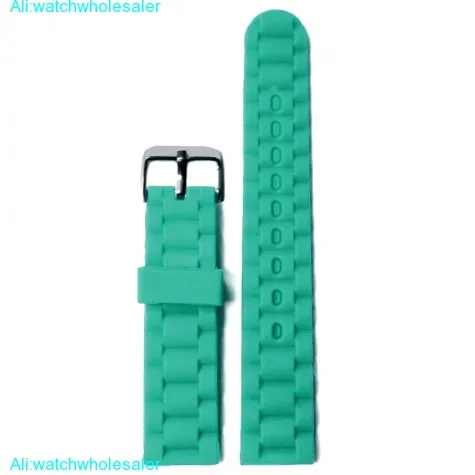 20mm Butterfly Blue Silicone Jelly Rubber Unisex Watch Band Straps WB1060P20JB