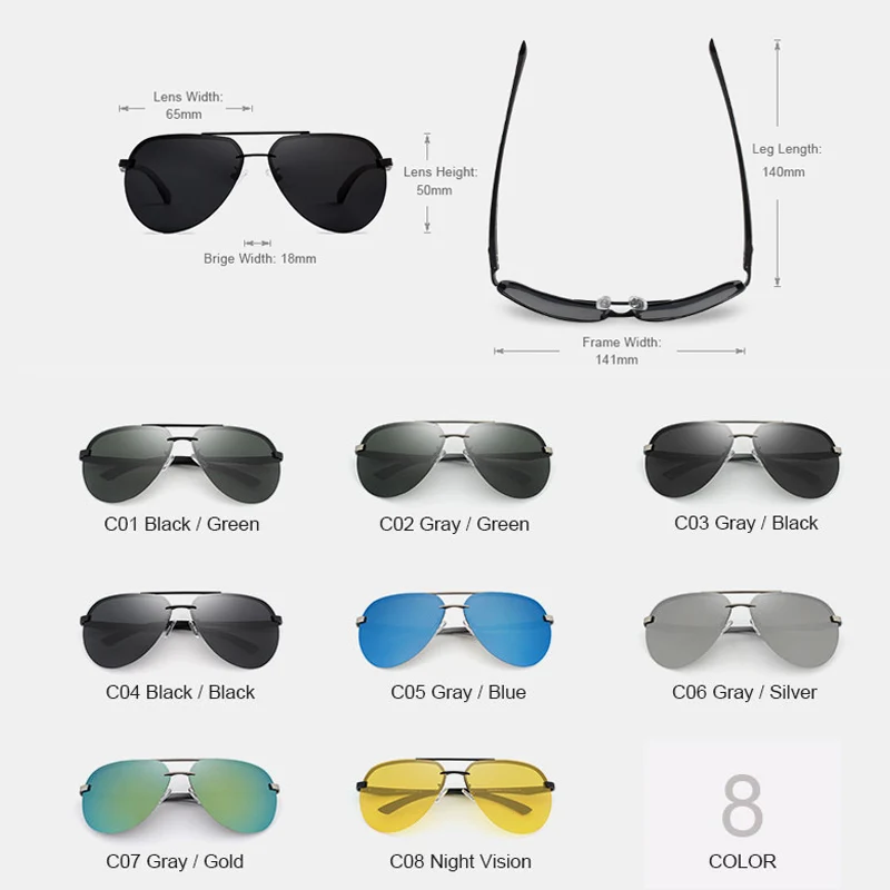 KINGSEVEN männer Polarisierte Sonnenbrille Aluminium-magnesium-rahmen