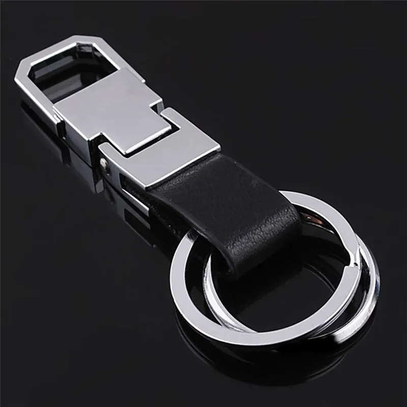 Metal Black Leather Keychain Leopard Charm Key chain FASHION Car Brand Logo Key Holder Ring Accessories Gift Jewelry