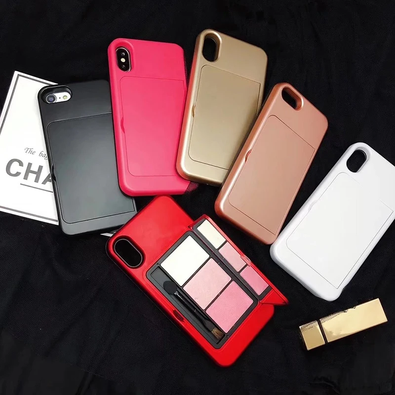 Eye Shadow MakeUp Mirror Phone Case For iphone X 7 Plus 8 Plus 6 6S Plus (2)
