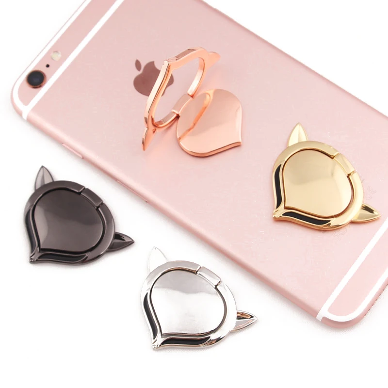 General Phone finger ring holder 360 Degree Fox Metal stand for Smartphone Tablet Samsung Xiaomi iPhone X 7 6 55 5S plus