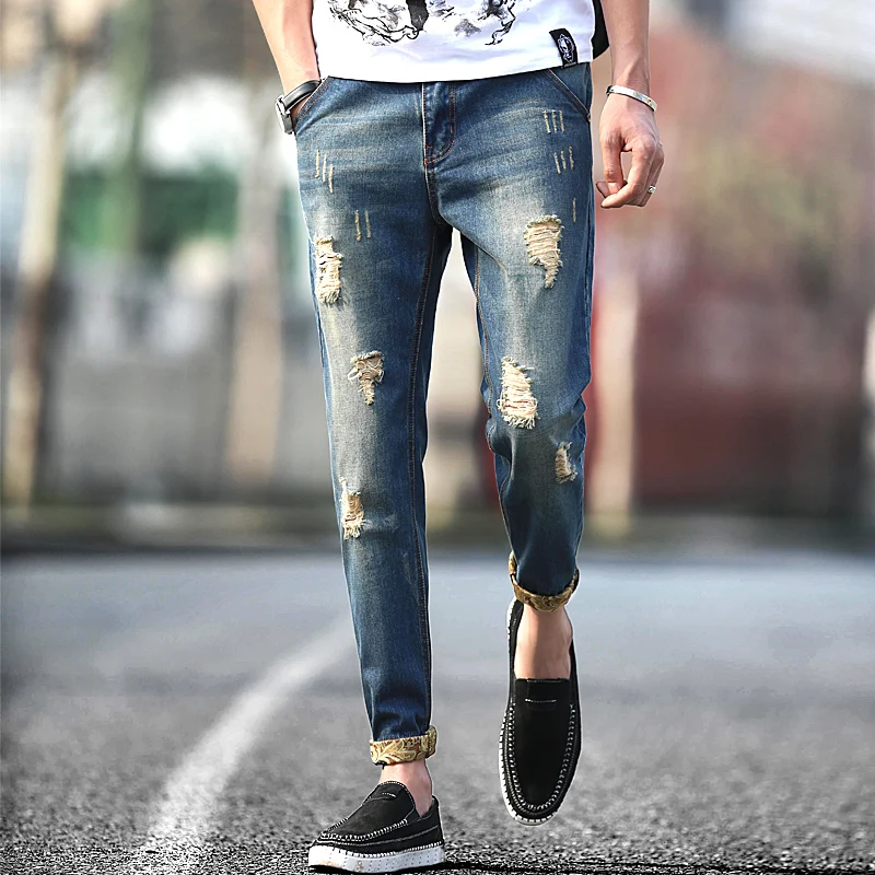 Aliexpress.com : Buy jeans destroyed men 2016 new fashion retro ...