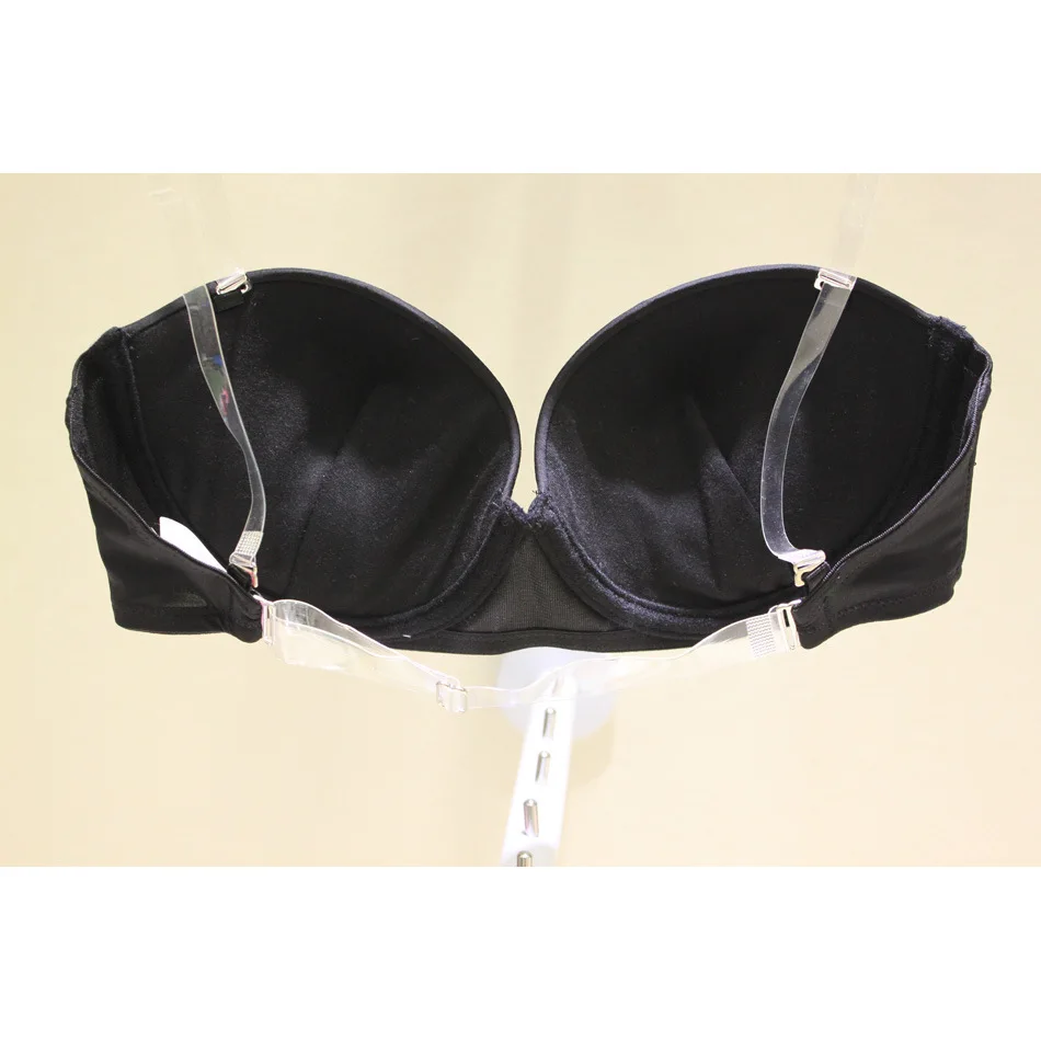 ATTENDRE Women's Underwear Bra 1/2 Cup For Bride Dress Seamless Convertible Bra Transparent Back Straps Backless Bras ATTENDRE Women's Underwear Bra 1/2 Cup For Bride Dress Seamless Convertible Bra Transparent Back Straps Backless Bras