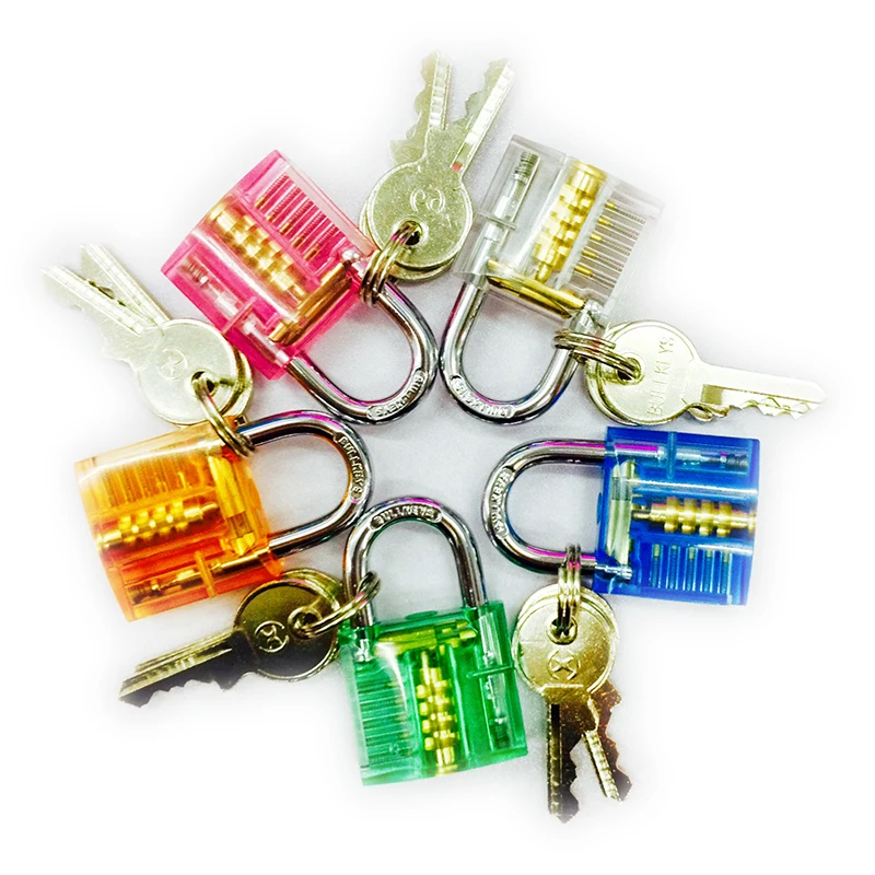 

HOT Sale!!BULLKEYS Colorful Transparent Mini Crystal Padlock Packed with Clear Box BK012