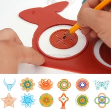 Novelty Spirograph Magic Turtle Rabbit Drawing Board Kids Educational Toy HC6U Drop shipping