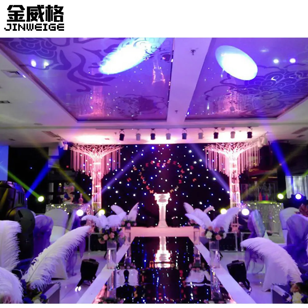 Us 335 5 Free Shipping 18ft 10ft Blue White Bw Leds Led Star Curtain Star Cloth Led For Dj Stage Wedding Backdrops Light Curtains In Stage Lighting