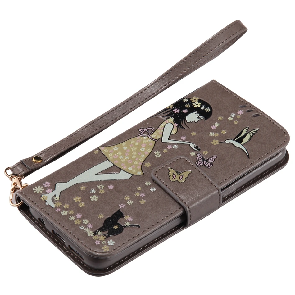 for S3 S4 S5 S6 edge Coque Luxury Green Luminous 3D Painting Flip Wallet Back Cover Samsung Galaxy S8+ S8 S7 edge S8 Plus Case (5)