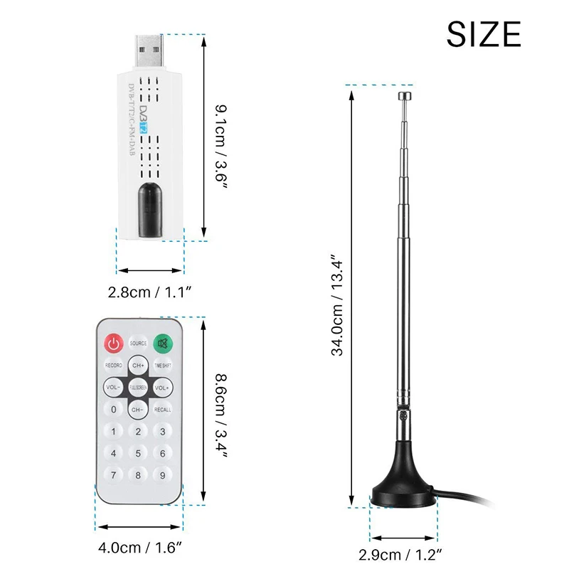 Kebidumei USB DVB-T/DVB-T2 ТВ-палка приемник тюнер DVB T/C/T2+ FM+ DAB HD ТВ цифровой спутниковый антенный ресивер DVBT DVBT2 DVB-C