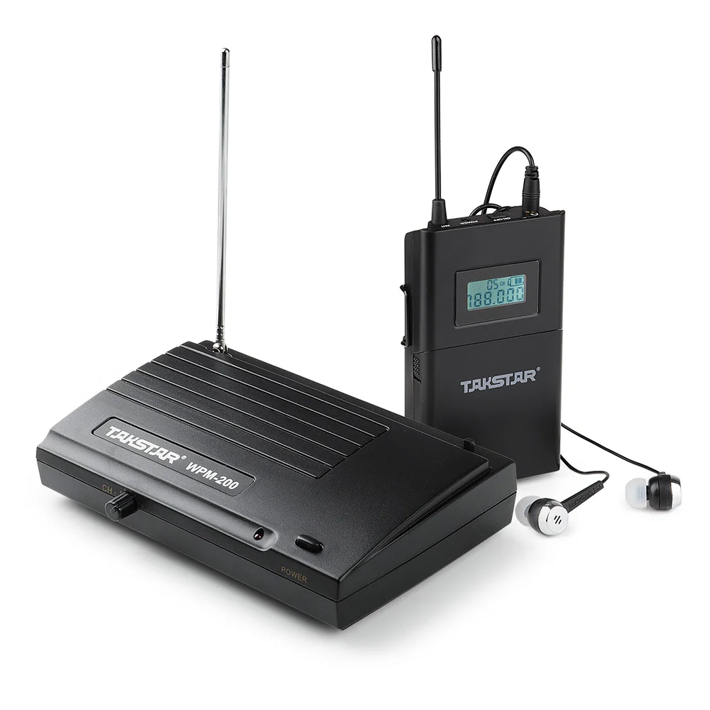 Takstar WPM-200 In Ear Stage UHF Wireless Monitor System for studio recording/on-stage monitoring Takstar WPM-200 In Ear Stage UHF Wireless Monitor System for studio recording/on-stage monitoring
