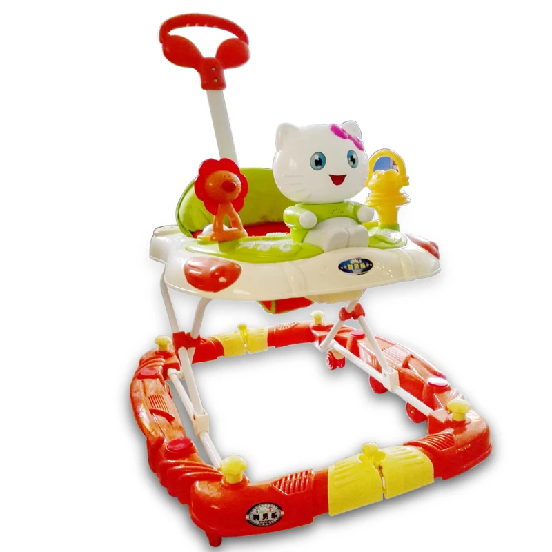 

New Arrival Baby Walker Multifunctional Rollover Prevention Folding Easy Safety Universal Wheel Baby Scooter With Music Plate