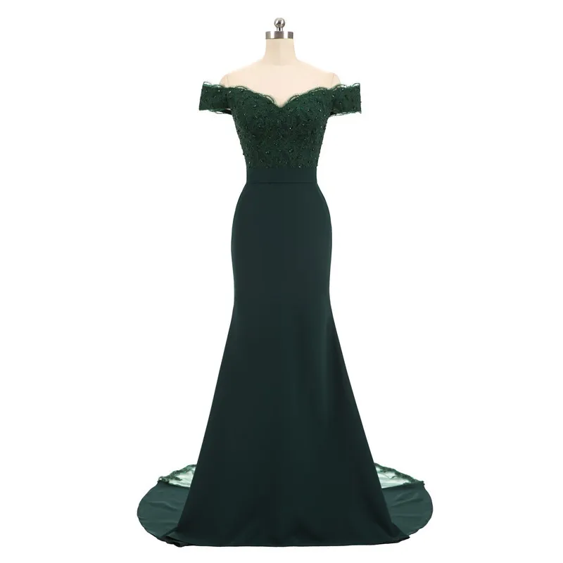 ERINBESS Robe De Soiree Русалка Охотник зеленый бордовый длинное вечернее платье вечерние элегантные vestido de festa длинное выпускное платье - Цвет: dark green