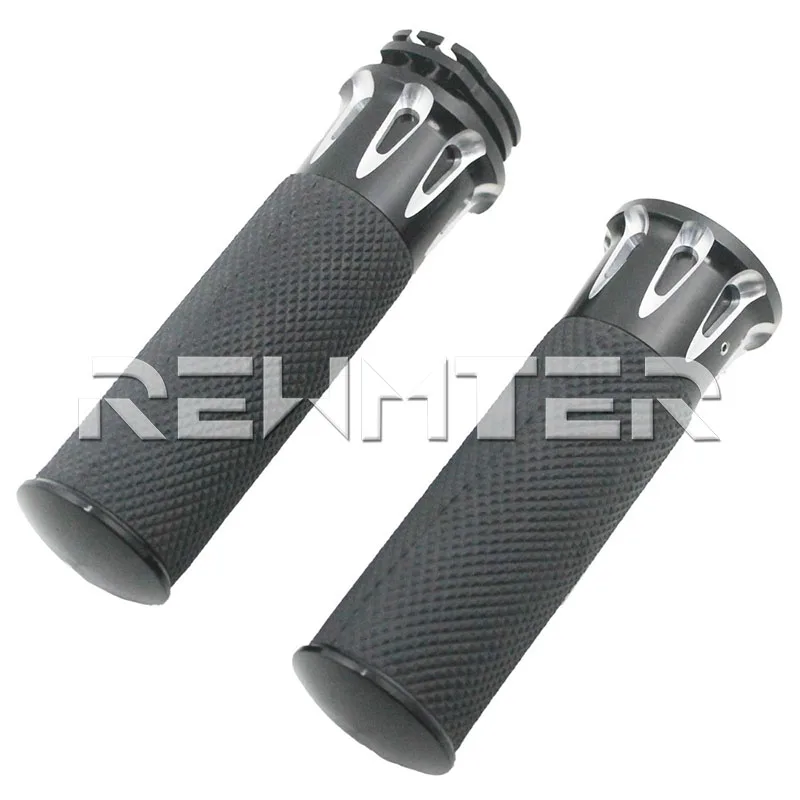 1-25mm-Pair-Black-Chrome-Motorcycle-Parts-CNC-Aluminum-Edge-Handlebar-Hand-Grips-For-Harley-Sportster (3)